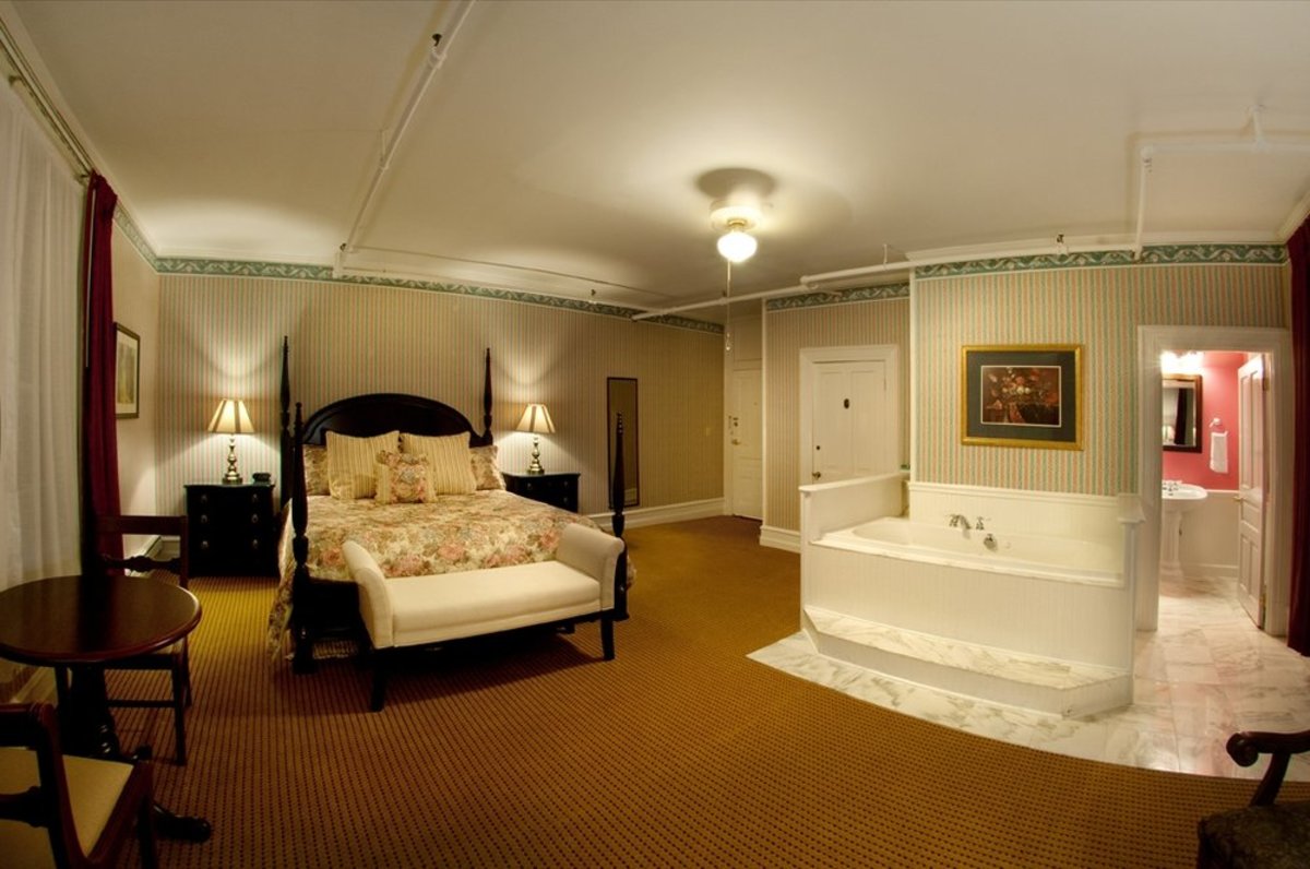 The Victorian Suite, popular with newlyweds. 