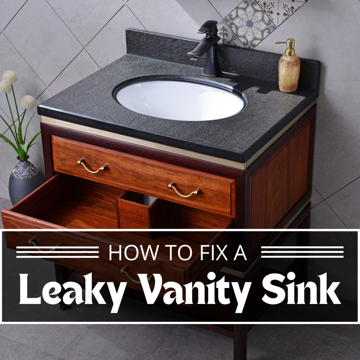 Is your vanity sink leaking water into the storage cabinets below? This can be an easy fix with the right tools and instructions. 