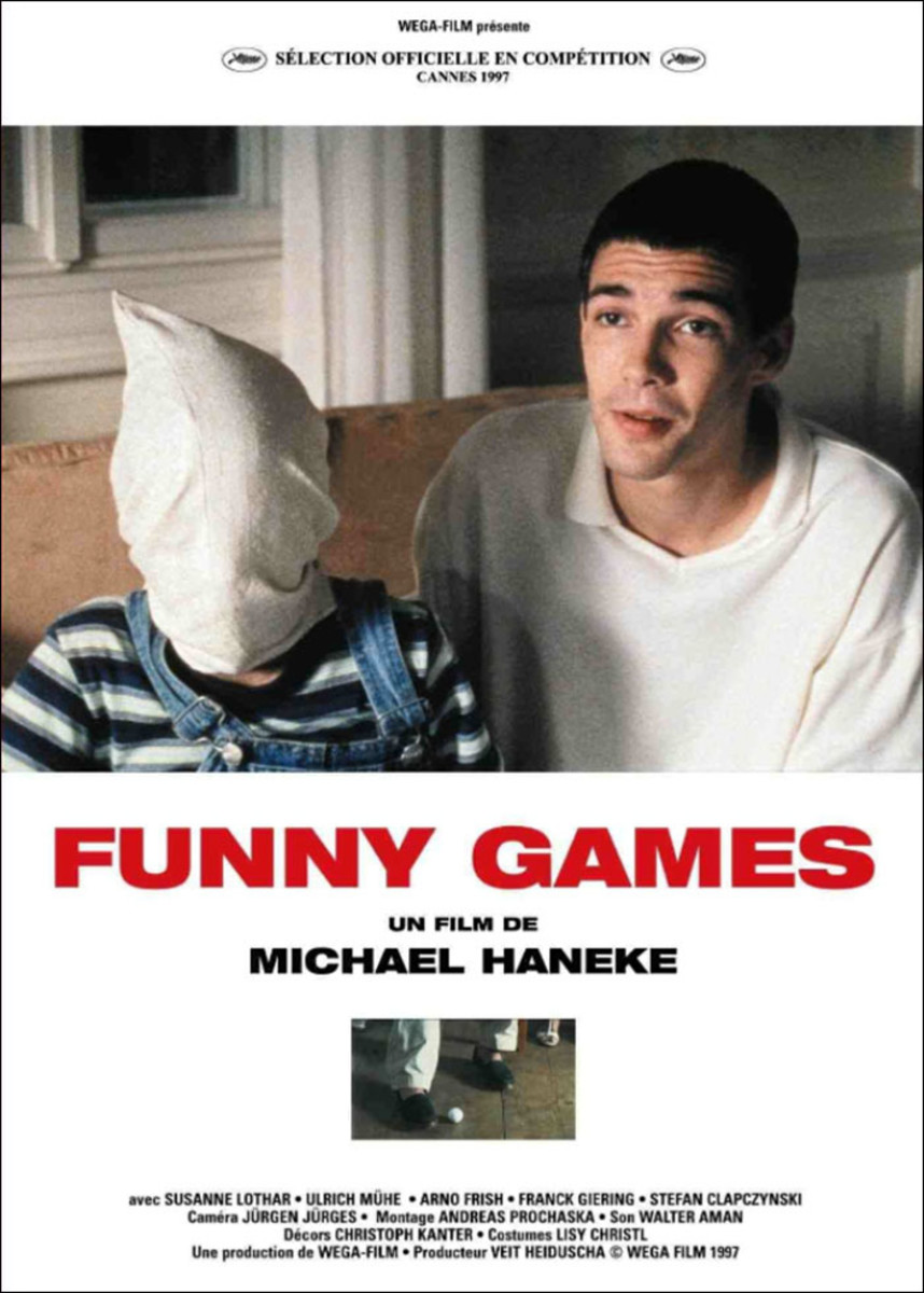 Poster for the original 1997 Austrian version of Funny Games. The 2007 American version is a shot-for-shot remake.