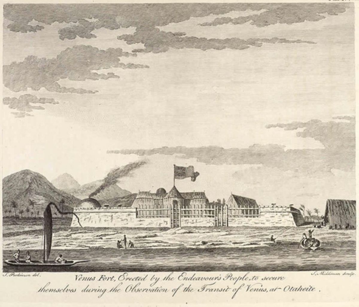 Fort Venus on the island we know as Tahiti in June 1769.