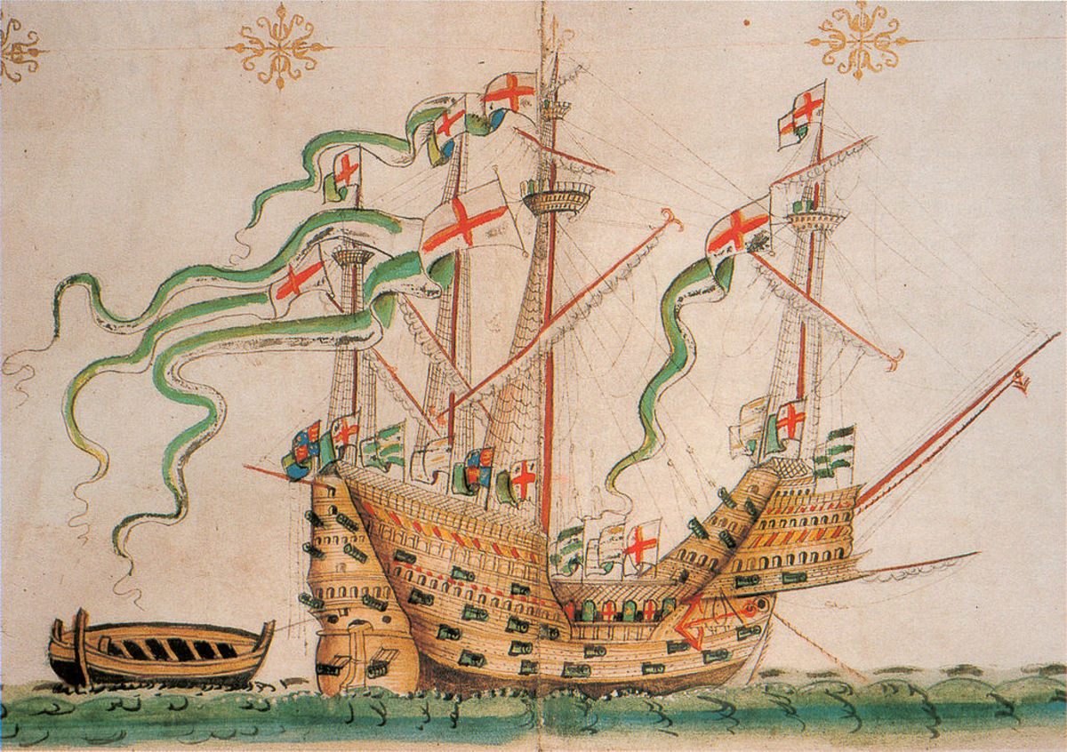 The Mary Rose's sister ship Peter Pomegranate. 