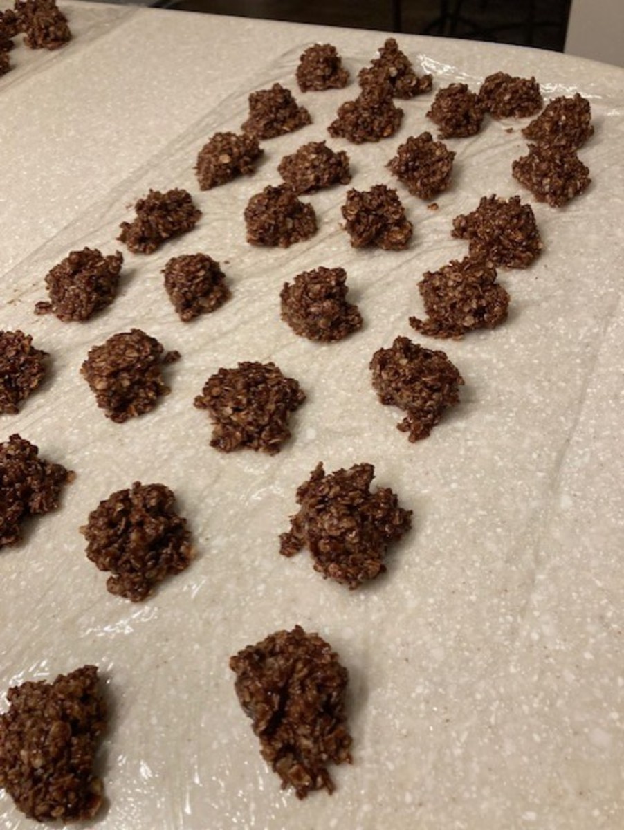 You can drop the cookies onto plastic wrap if wax paper isn't available, but wax paper is easier to work with. 