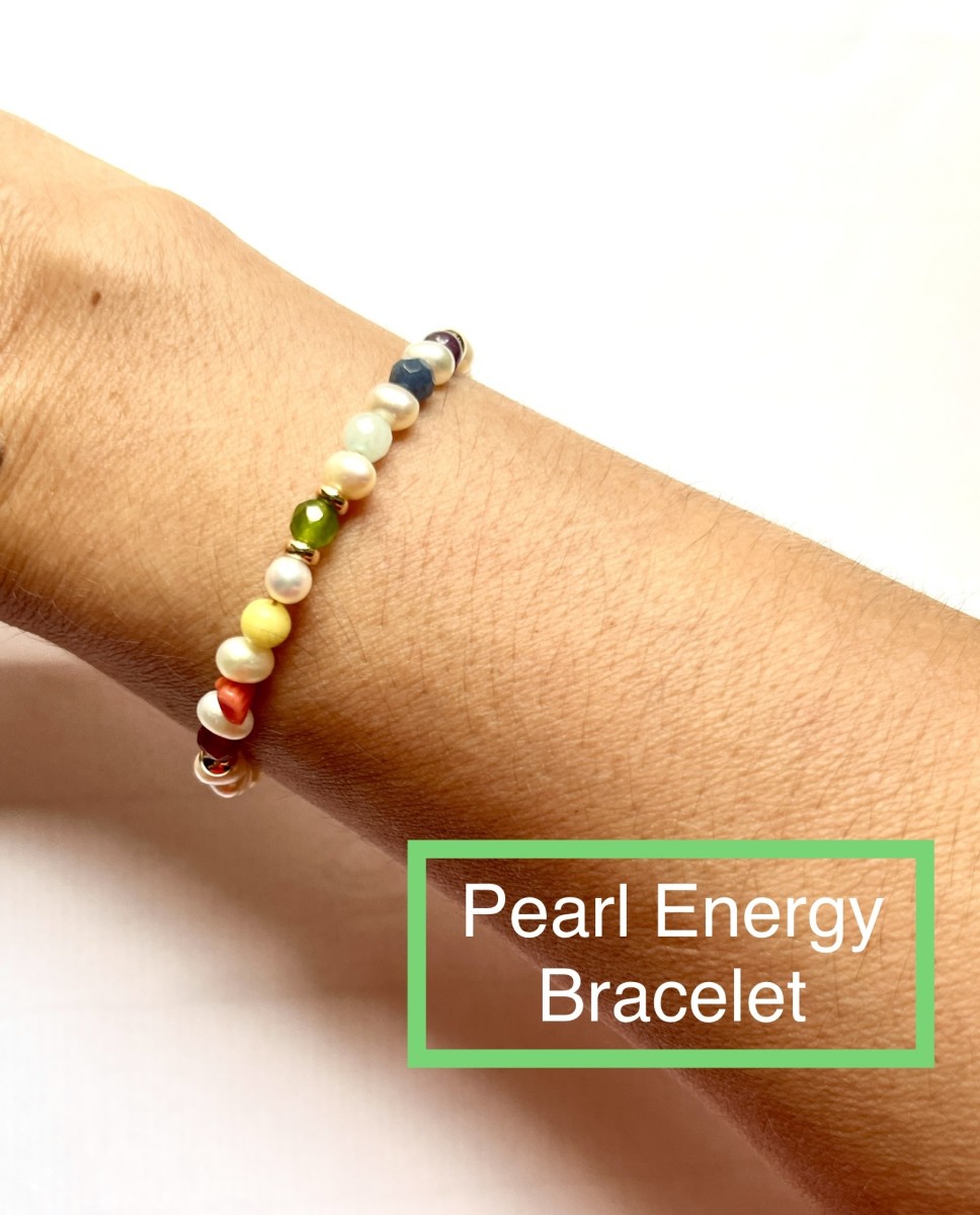 Crystal & Pearl Energy Bracelet: Summer Accessory