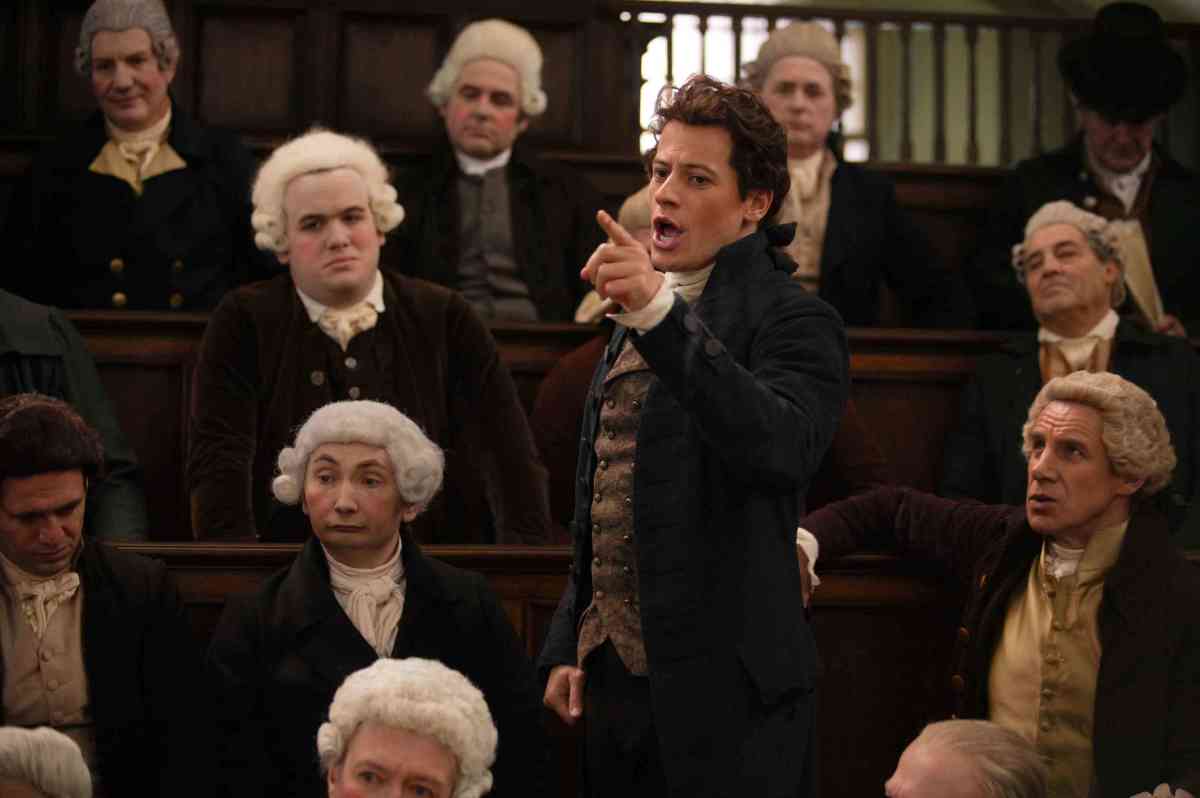 WILLIAM WILBERFORCE (AS PLAYED BY IOAN GUFFUDD) PLEADS WITH PARLIAMENT TO ABOLISH SLAVERY IN A SCENE FROM THE MOVIE "AMAZING GRACE"