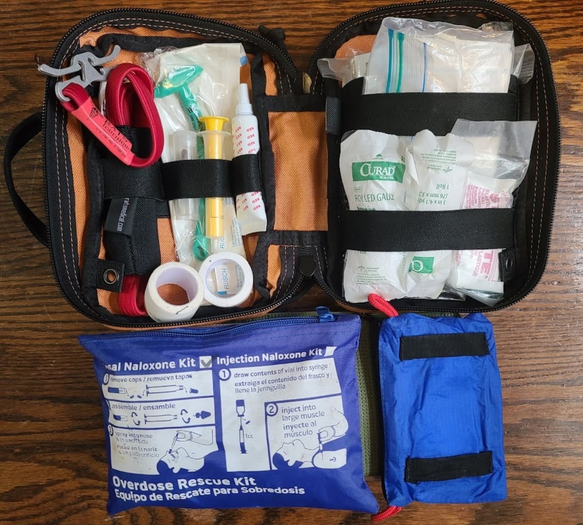 Big first aid kits are great but can be cut down to a few essentials. 