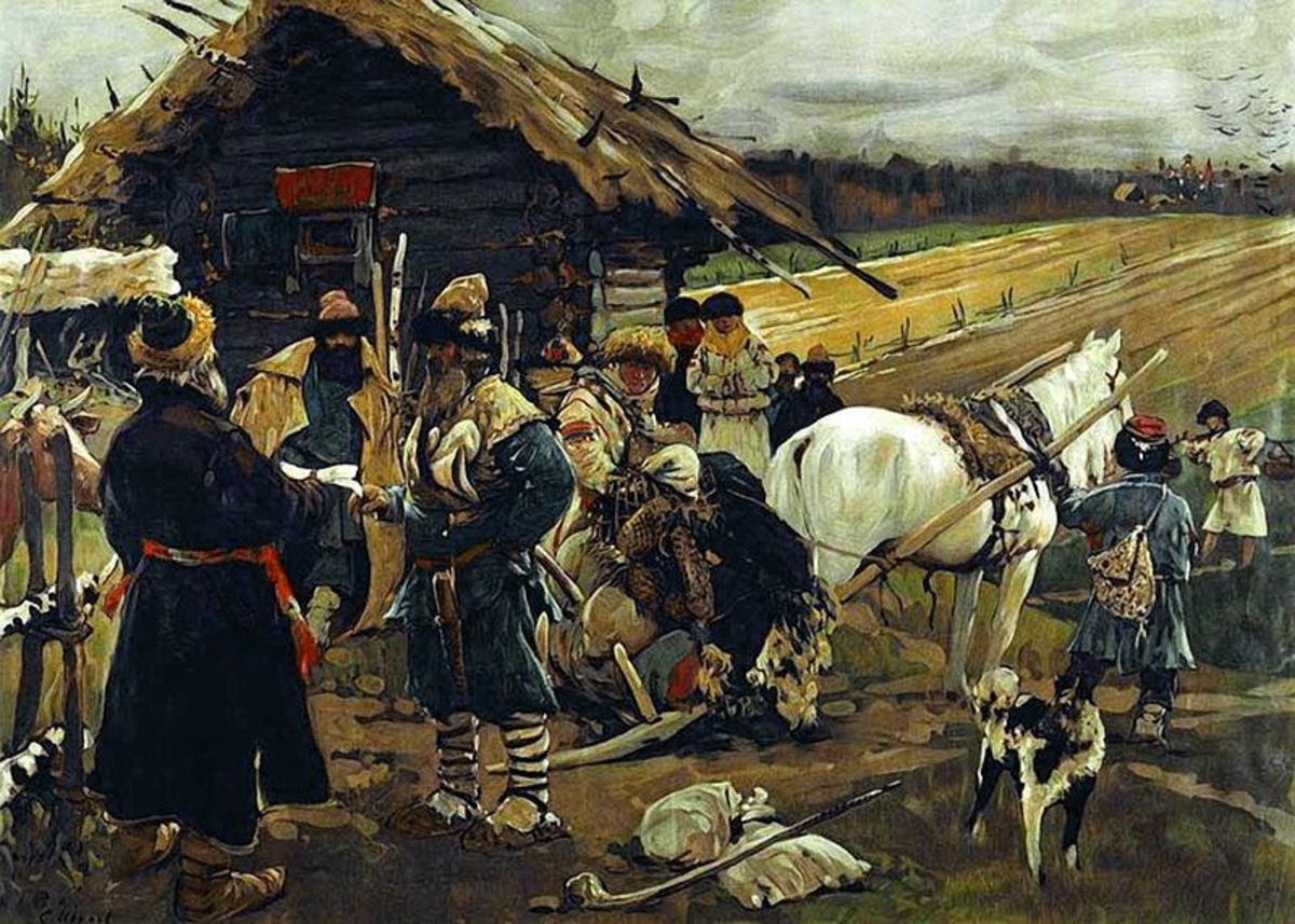 S.V. Ivanov's A Peasant Leaving His Landlord on Yuri's Day. 