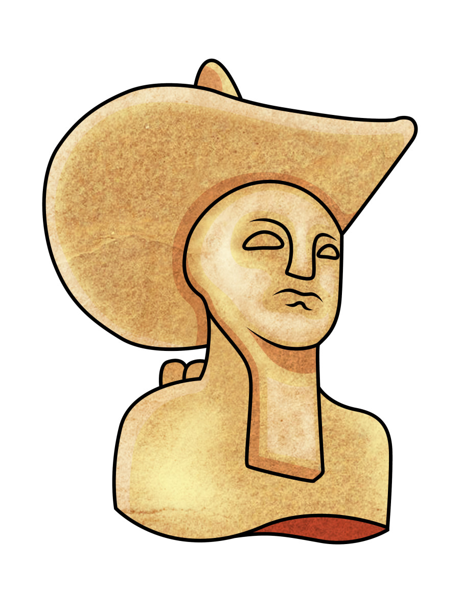 Sketch of “the Cowboy” relic from Poggio Civitate site