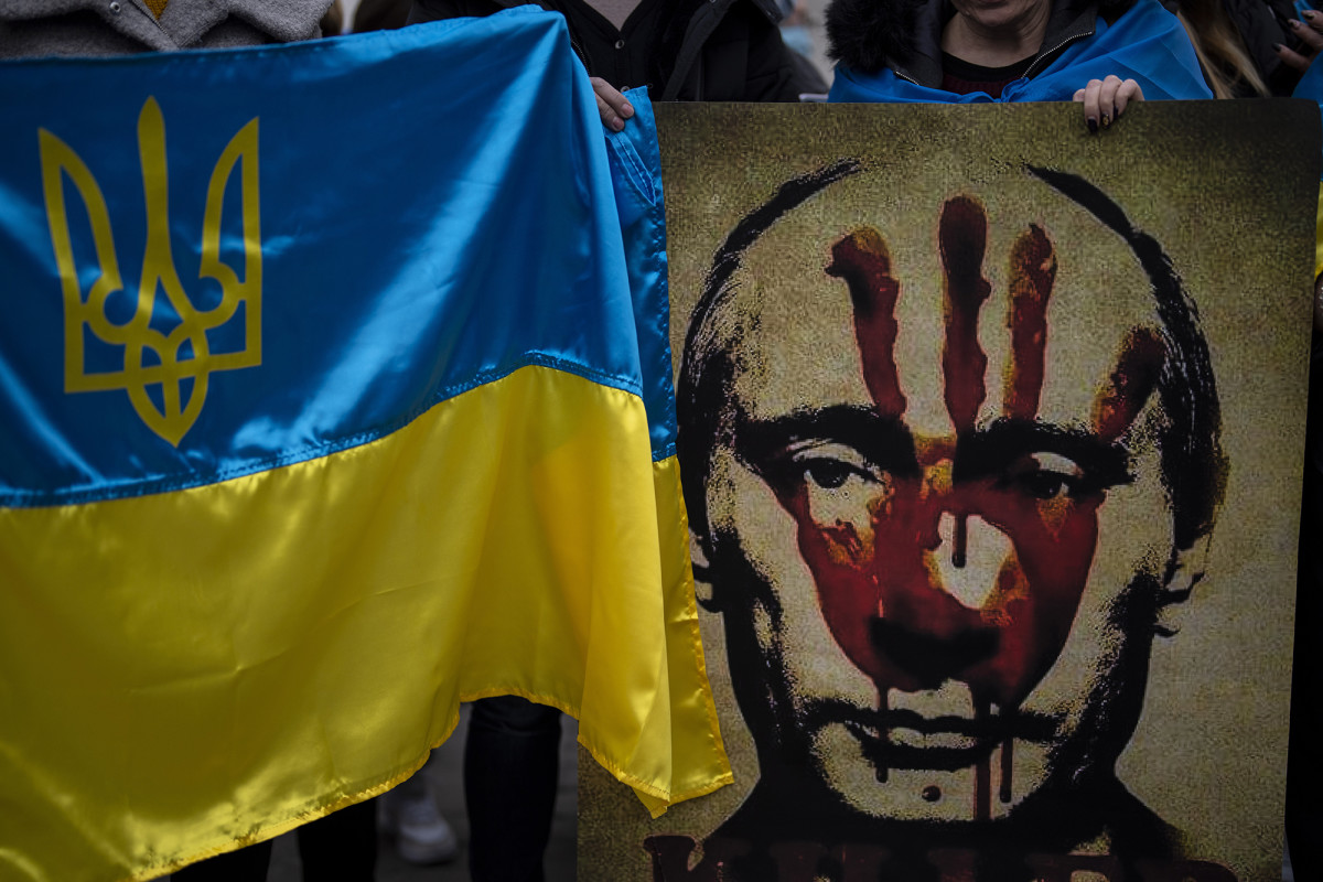 Ukrainians Protest Putin 