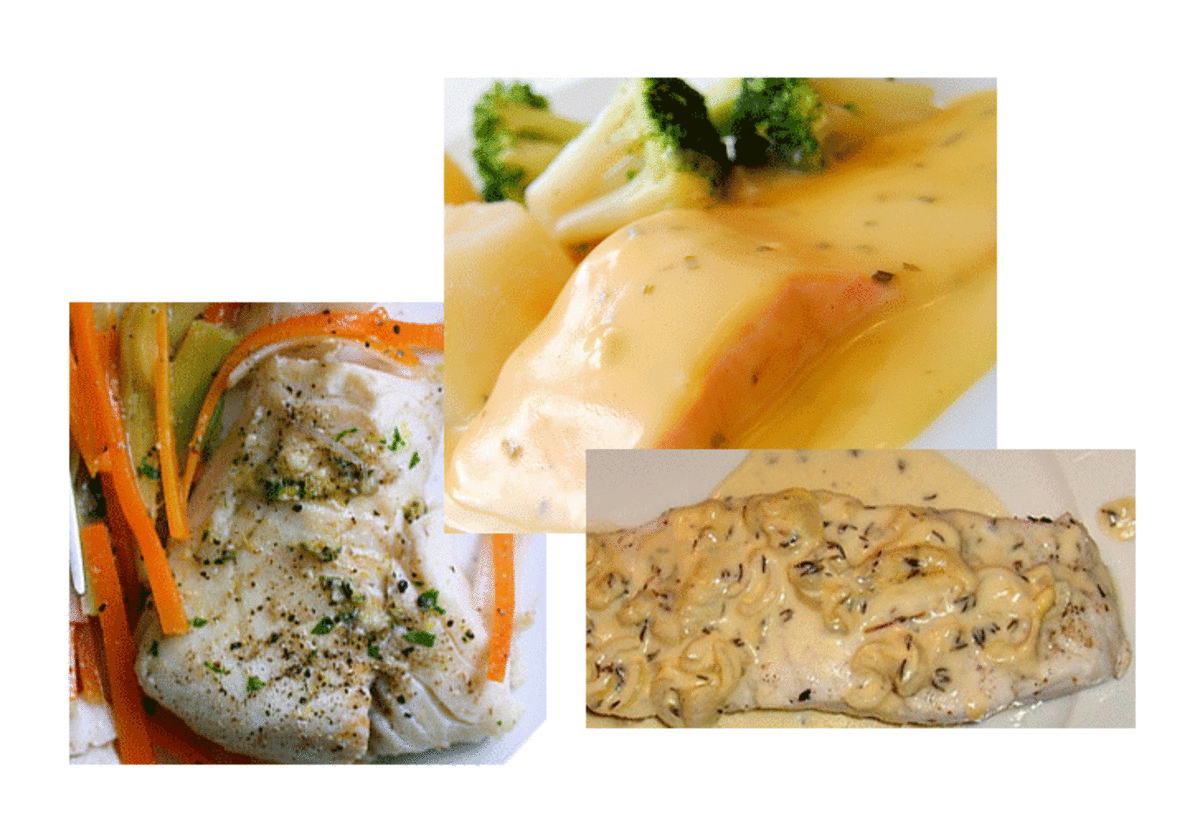 Serve poached fish with your choice of sauce and seasoning. Your fish, your call!