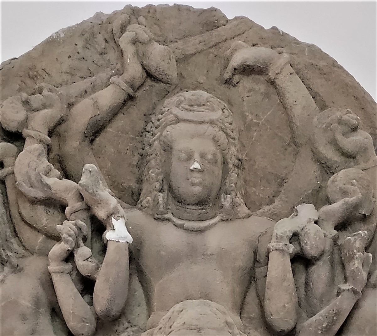 The top figure of Lord Shiva with 10 hands