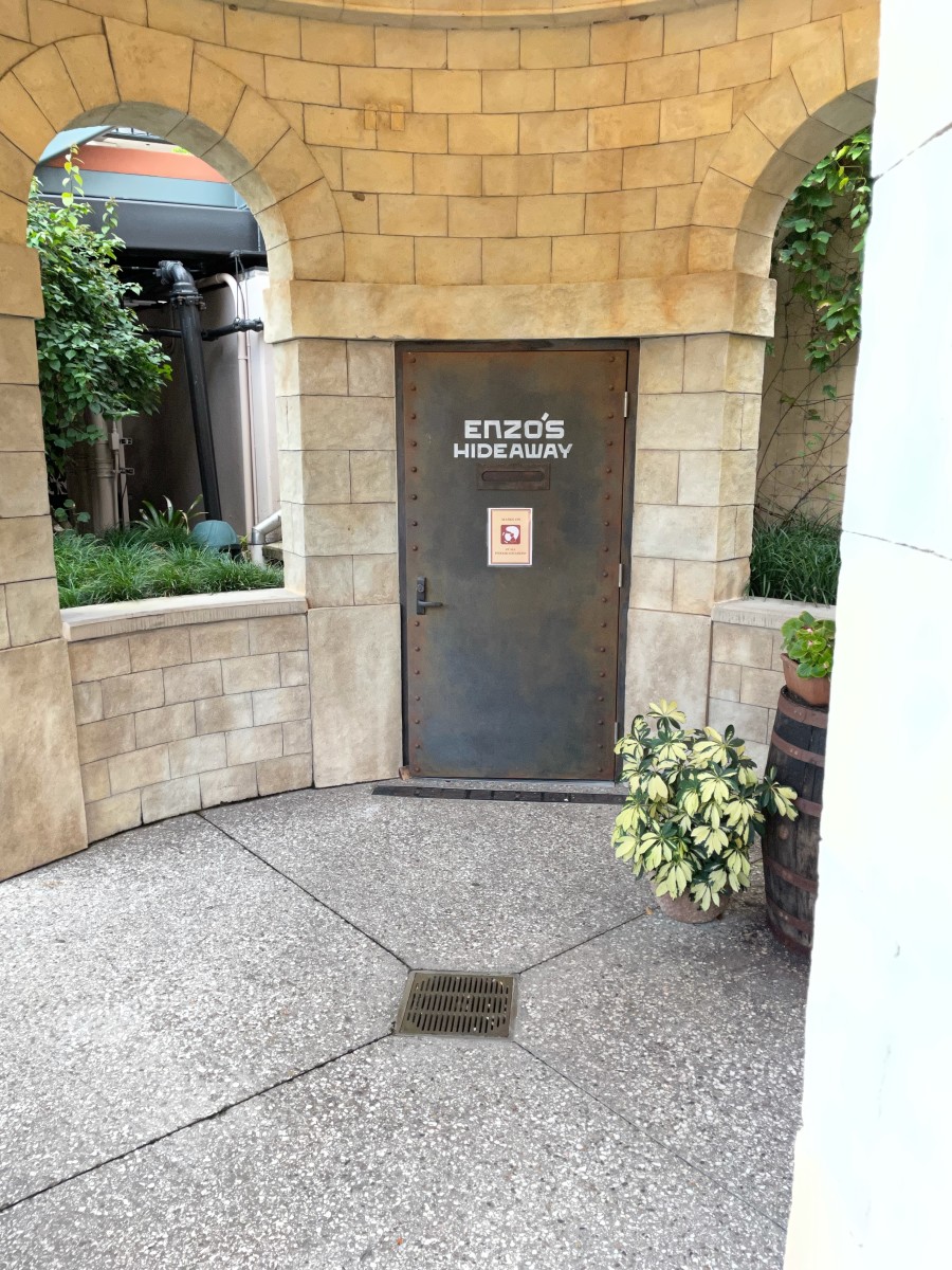 This bunker-like door is the entrance. They really went out of their way to give the effect of the restaurant being hidden. 