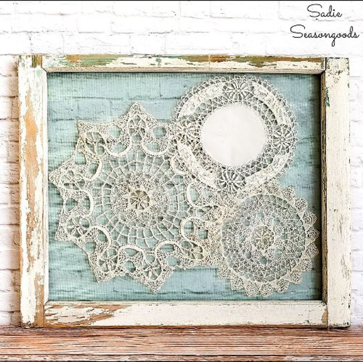textile art embellish bohemian Cotton lace crochet doily collage mixed media craft supply 3 Hand dyed vintage purple turquoise DIY