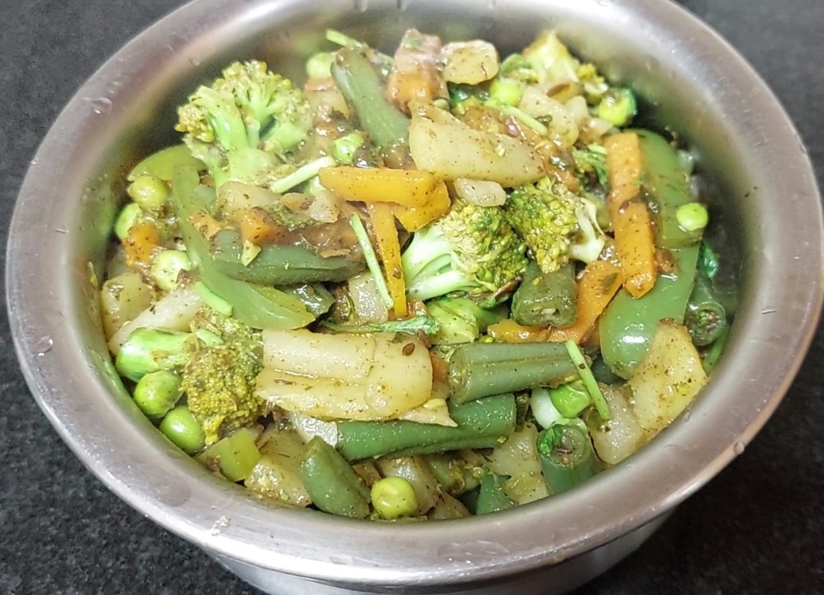 Mixed Vegetable Dry-Fry in a New Way