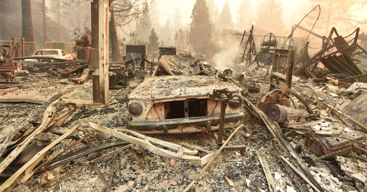 2018年11月加州北部营火的后果