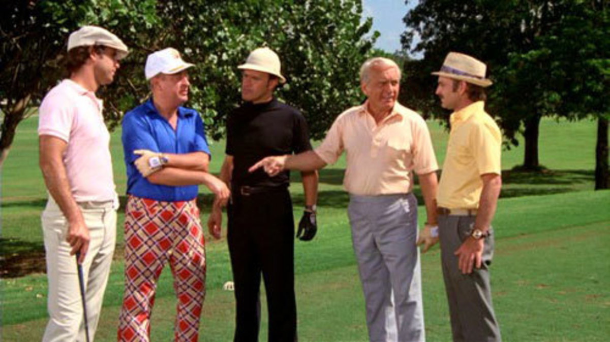 The film's colourful characters and loose scripting allow for plenty of improvisation among the cast, of which Dangerfield (second left) trumps everyone else.