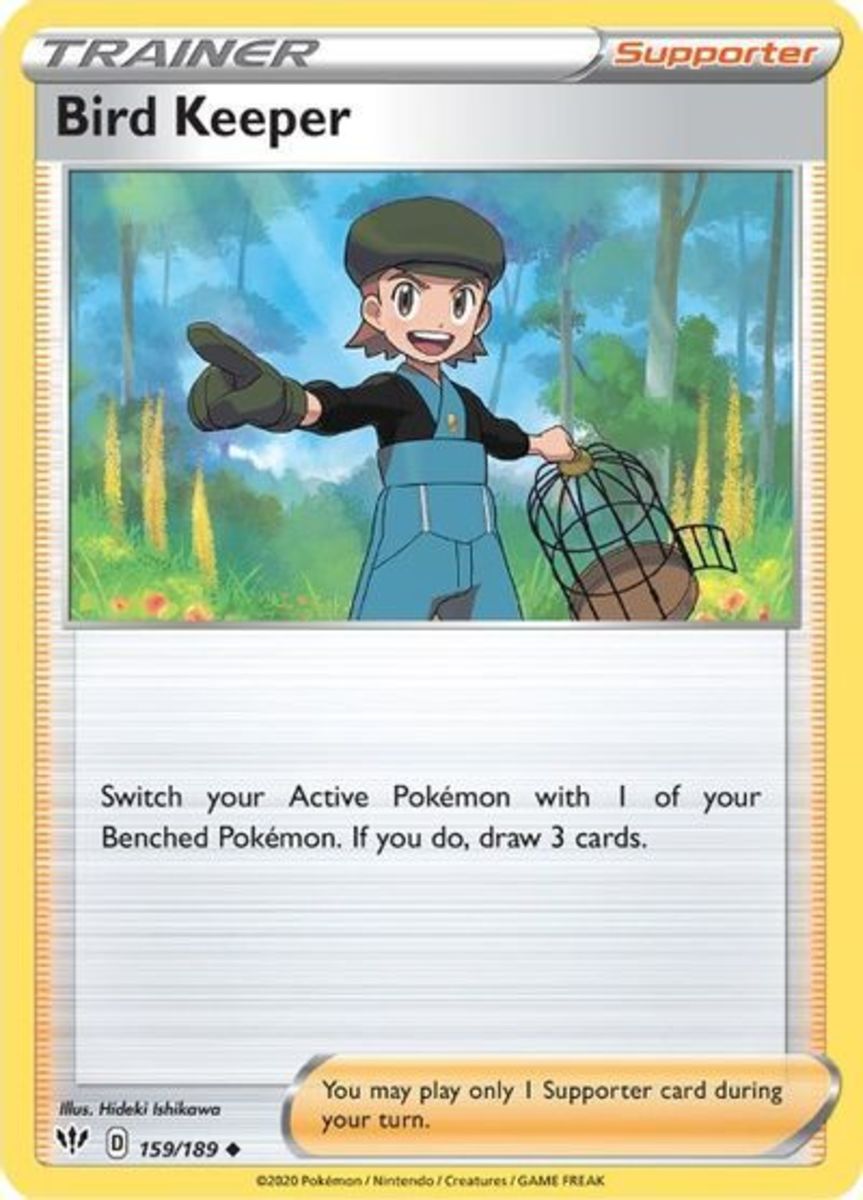 Bird Keeper can help you protect vulnerable Pokémon while allowing you to draw some extra cards as an added bonus!