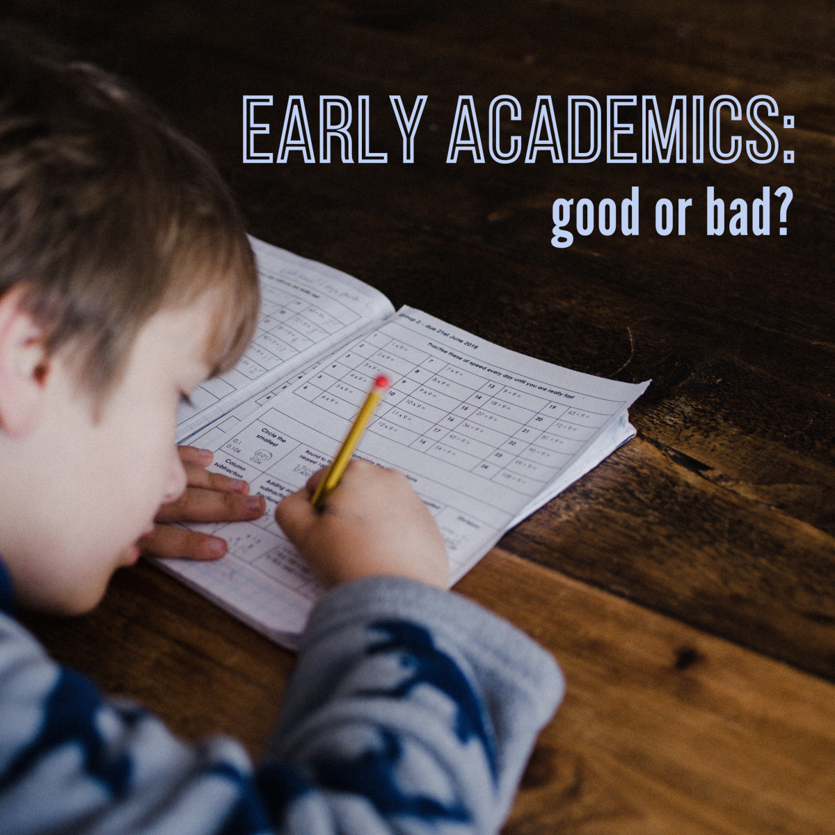 Contrary to popular belief, early academics aren't beneficial to preschoolers.