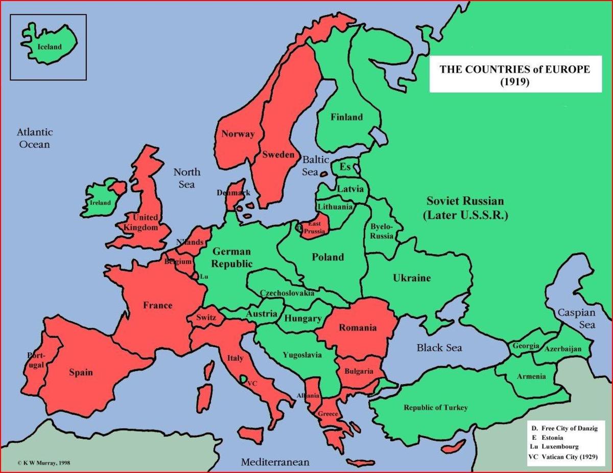 Европа 1918. Карта Европы 1919 года. Карта Европы 1919 года политическая. Карта Европы 1918 года. Карта Европы 1919 года политическая на русском.