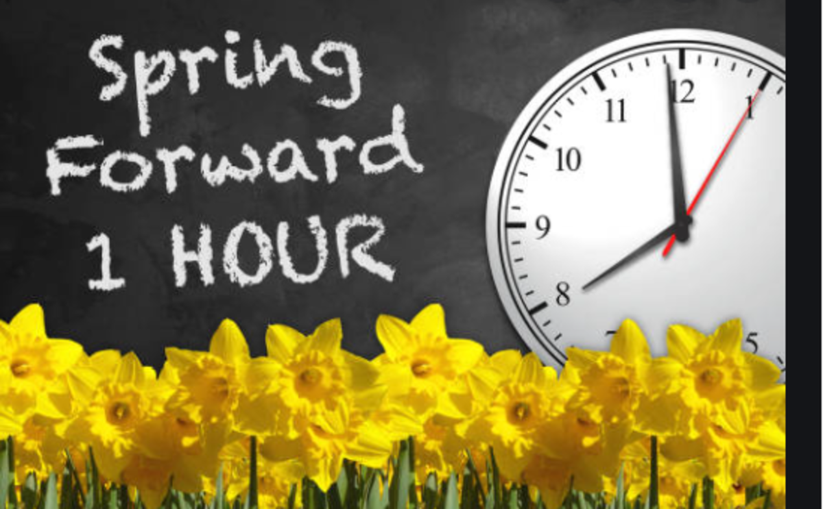 Spring forward with daylight savings time.