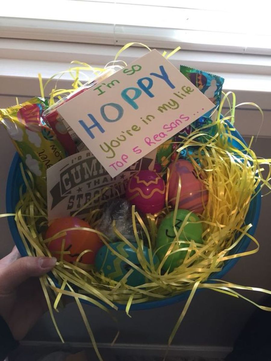 Basket With Message Eggs