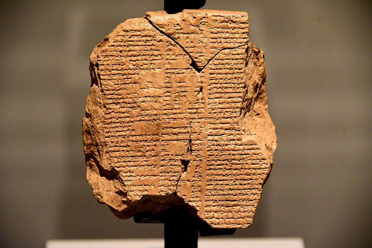 A tablet dating back to the Old-Babylonian Period, 2003-1595 BC, currently being held in the Sulaymaniyah Museum in Iraq. It contains part of the "Epic of Gilgamesh" — the world's earliest known literary epic.