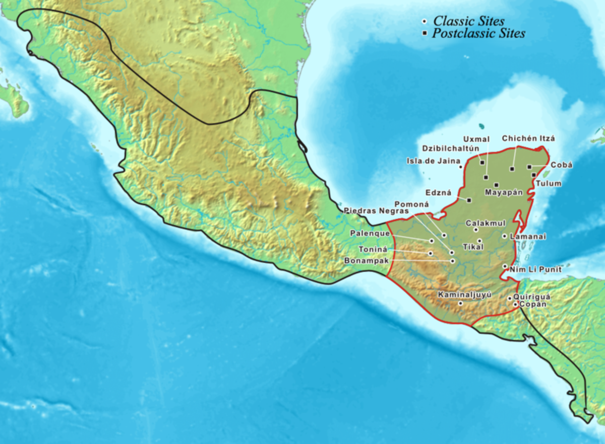 Location of the Maya civilization