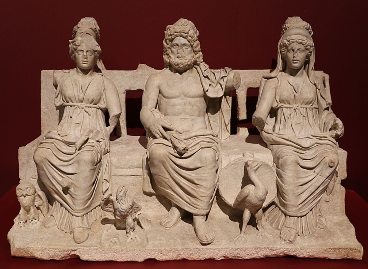 The Capitoline Triad: Jupiter, Juno and Minerva. 