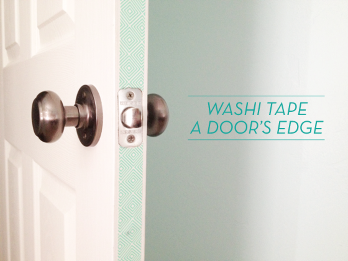 Add some detail with a decorated door edge washi tape style