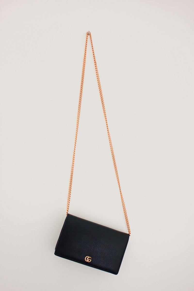 Wallet on a chain bags are becoming very popular. 