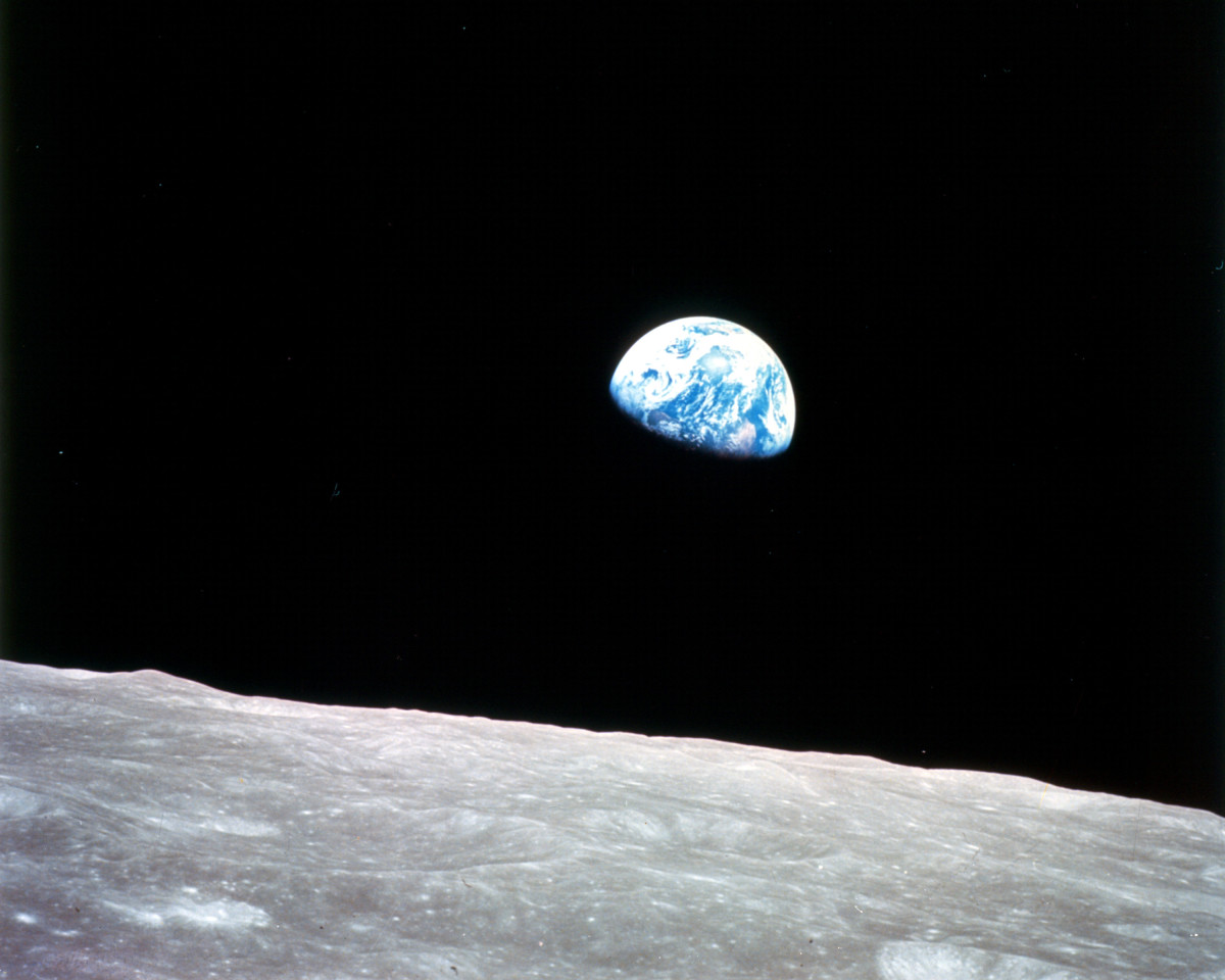 EARTH RISING FROM THE MOON