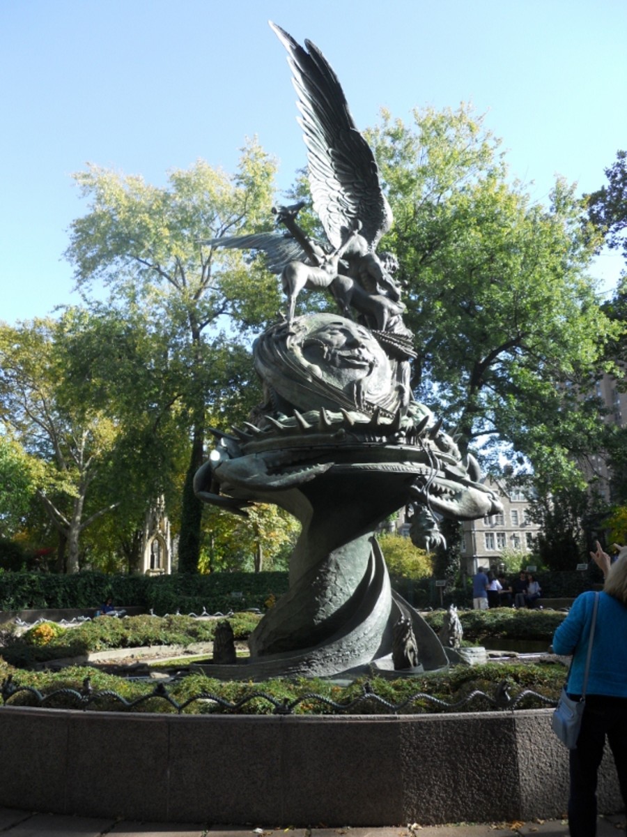 Peace Fountain at Children's Sculpture Garden Adjacent to St. John the Divine