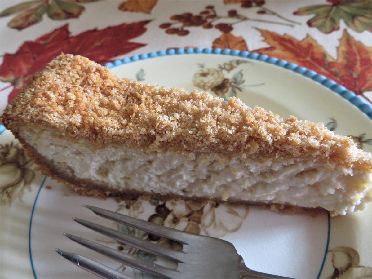 A slice of my Great-Aunt Lona's cheese torte 