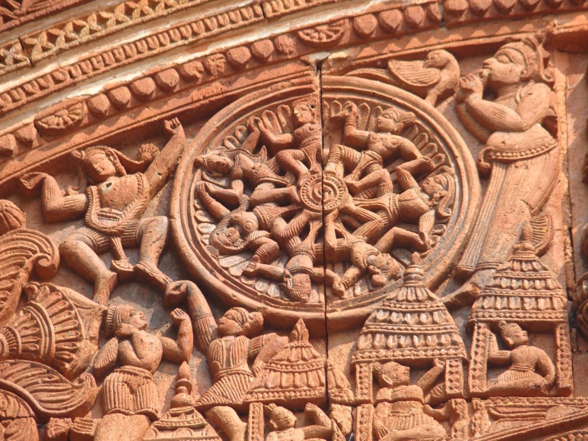 Bas-relief on stone; Ganpur, Birbhum