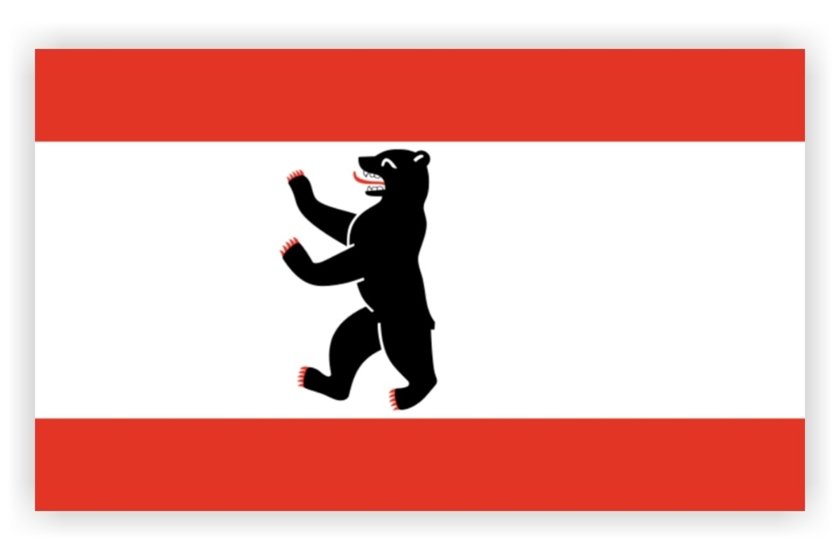 Flag of Berlin, the Capital of Germany