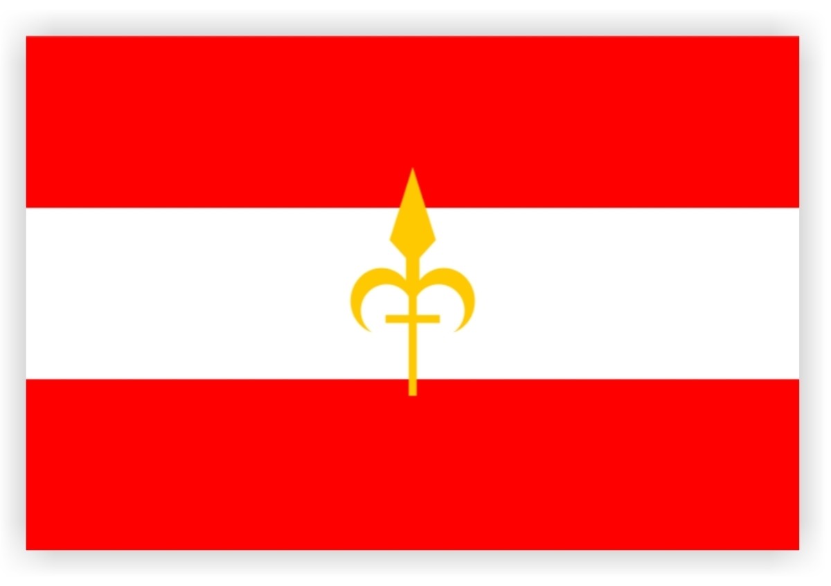 Flag of the Imperial Free City of Trieste, an ancient city in Europe.