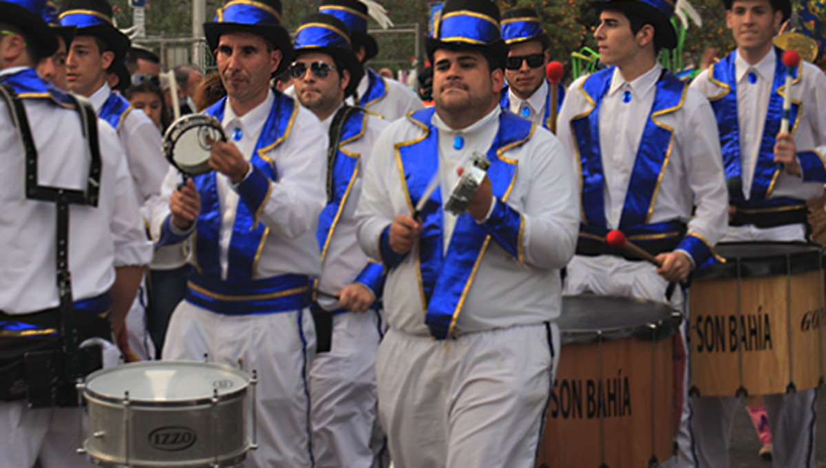 Marching bands add rhythm to the spectacle