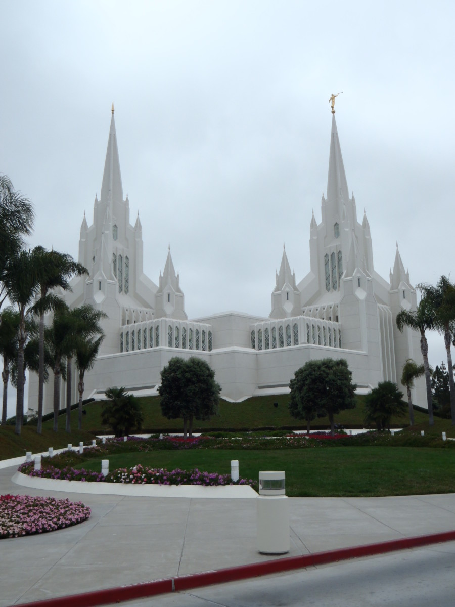 The Mormon Temple in LaJolla is hard to miss along I-5.