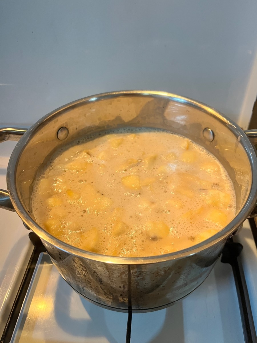 Ginatan Dessert Sweet Potato and Banana in Coconut Milk Delishably