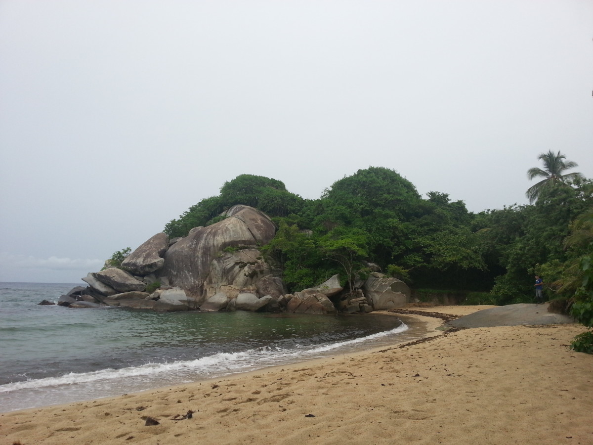 South end of Cabo beach in Parque Tayrona.