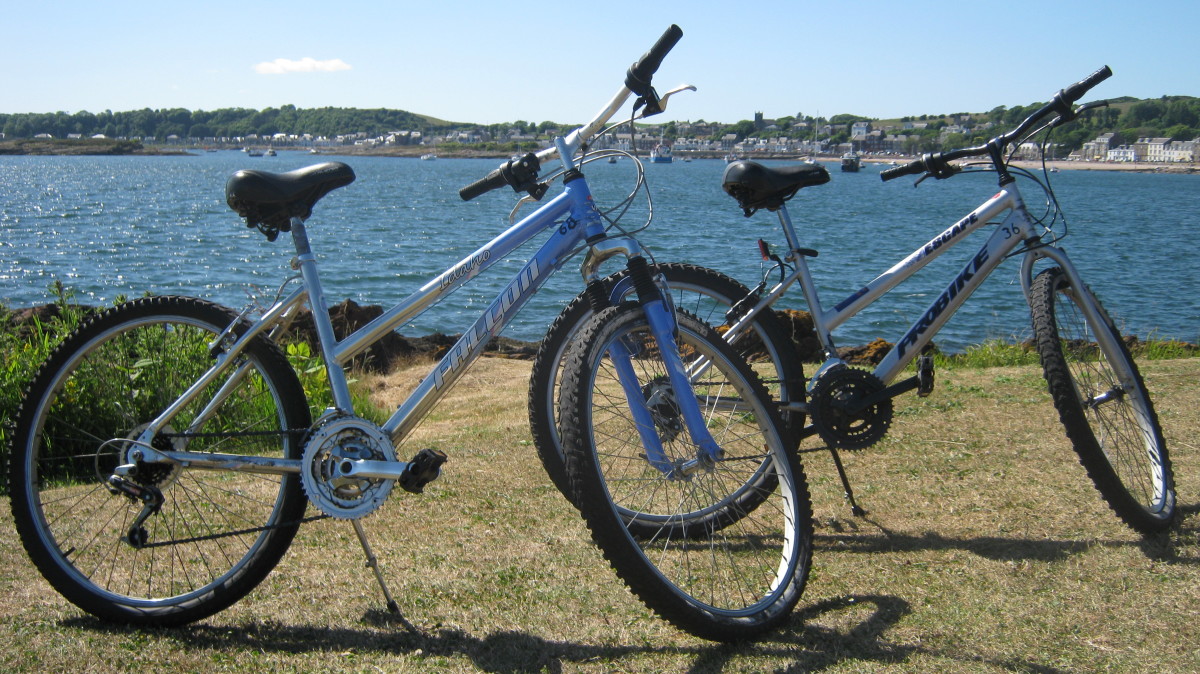 Hired bicycles on Cumbrae
