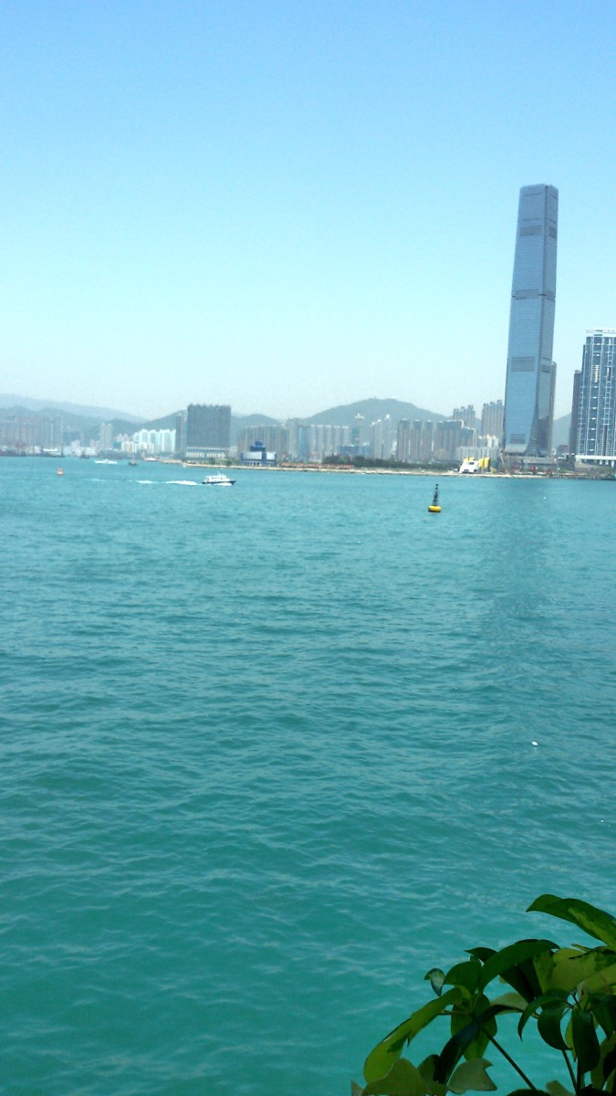 Looking towards Kowloon across Victoria Harbor from Hong Kong