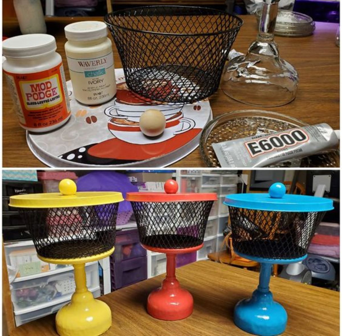 The before and after on these baskets is so cute!