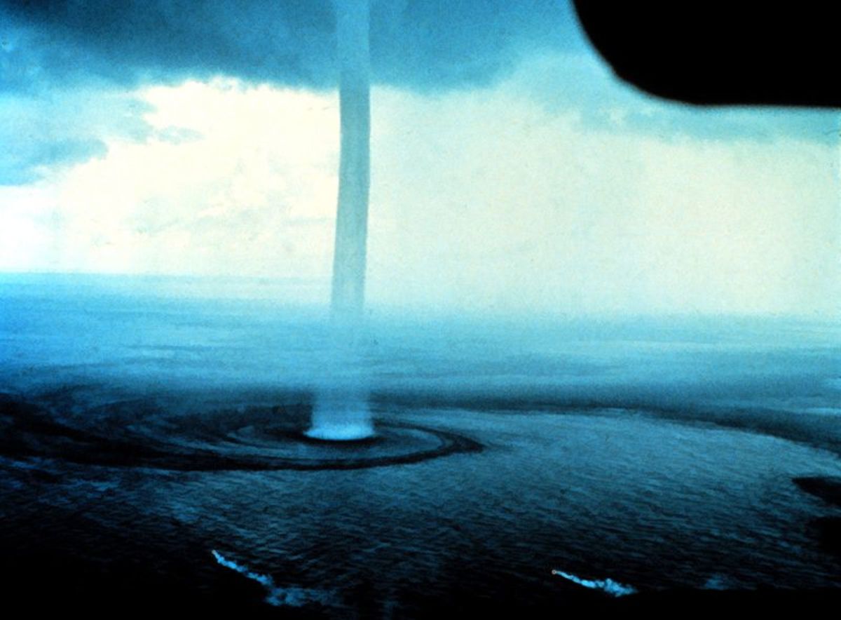 a tornado over water is called a waterspout (photo from wikipedia)