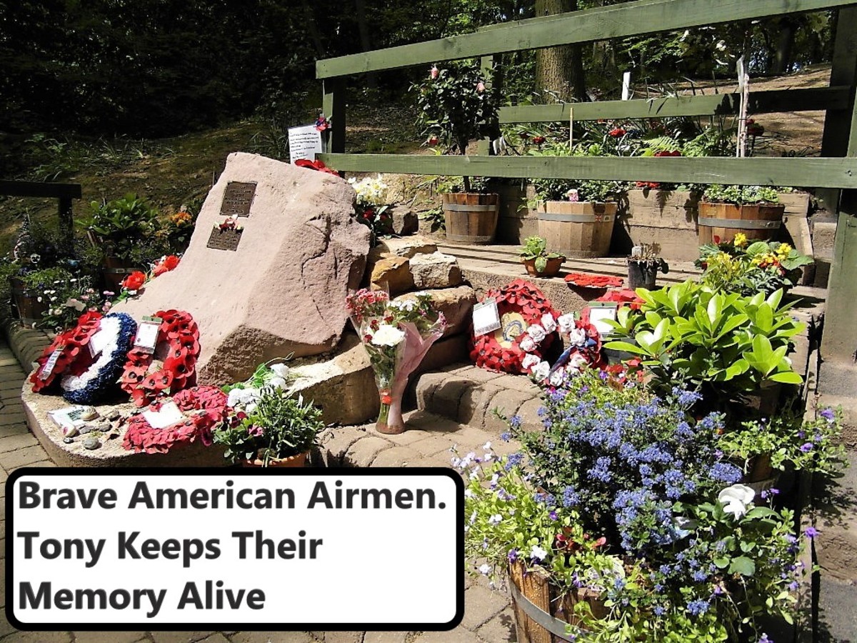 The memorial to the 'Mi Amigo' air crew.