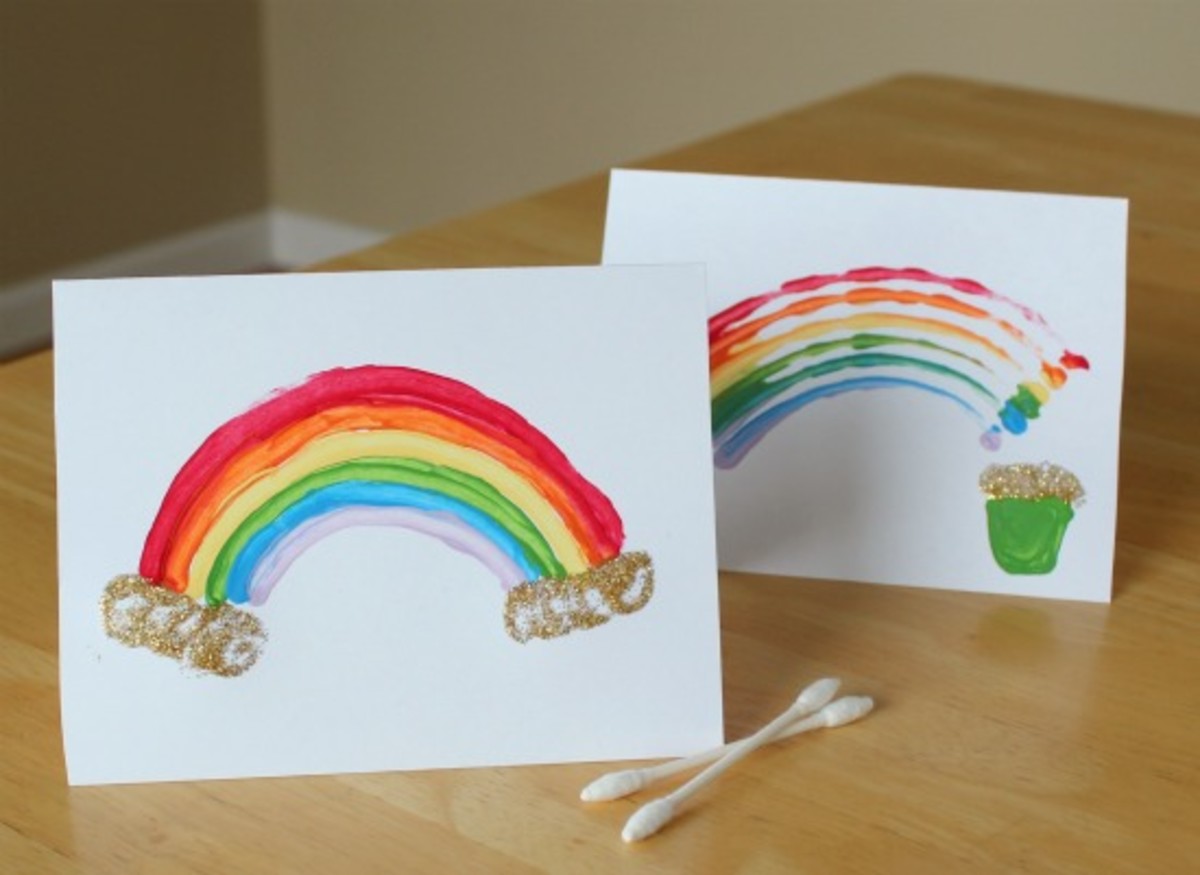 Q-tip rainbows.