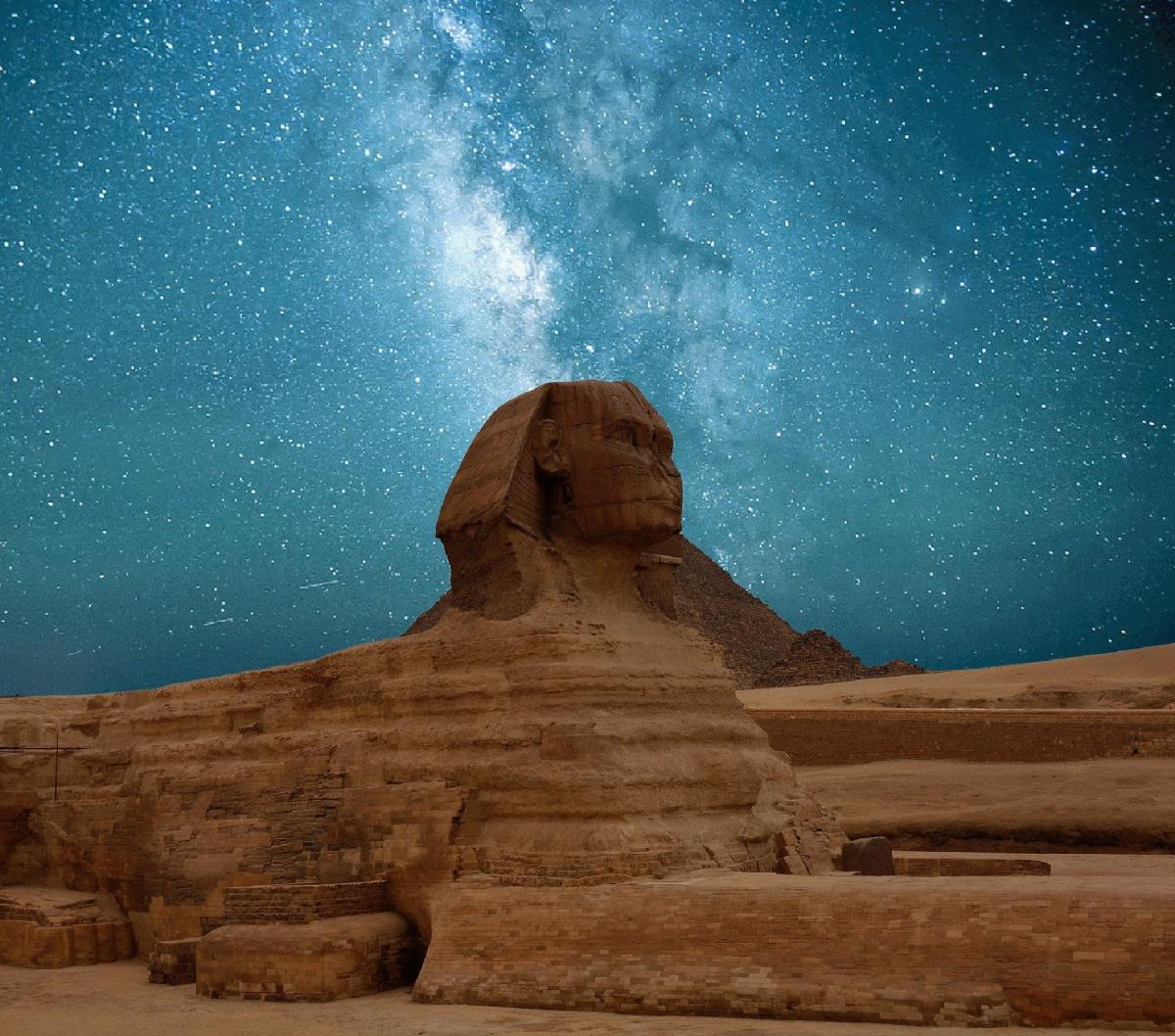The Sphinx in the night sky.