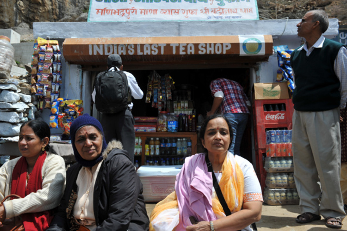 Waiting to have the cuppa at the last tea-shop in India