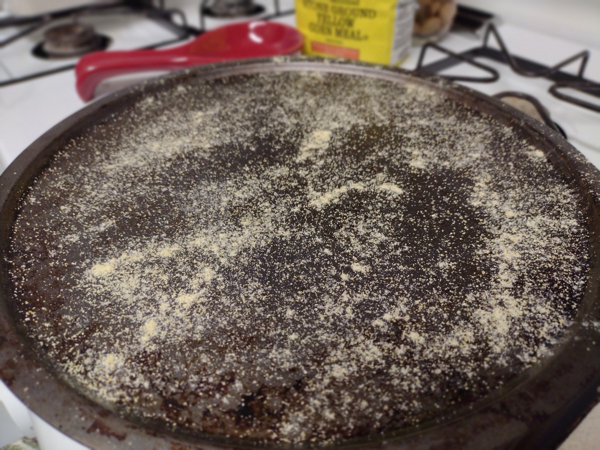 Cornmeal-dusted pan