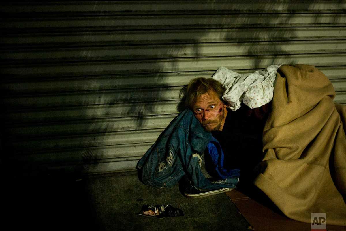 a homeless addict  (not B. K.)
