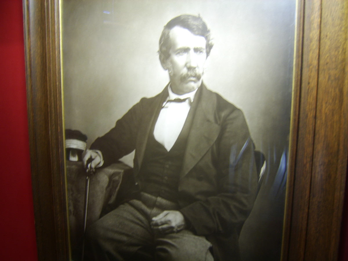 Portrait of Dr David Livingstone as seen in the David Livingstone Centre Museum